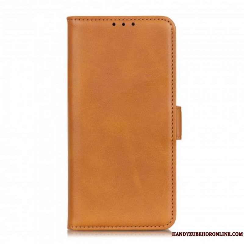 Læder Cover Xiaomi Redmi Note 10 5G Flip Cover Dobbelt Klap