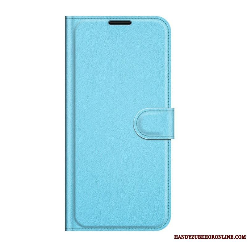 Læder Cover Xiaomi Redmi Note 10 5G Klassisk Kunstlæder