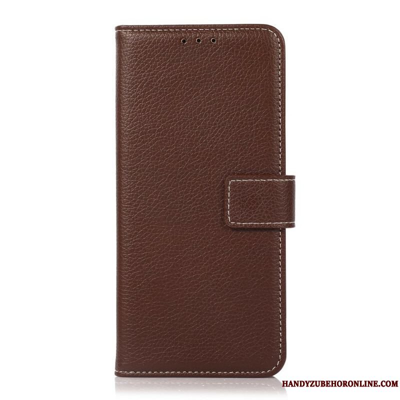 Læder Cover Xiaomi Redmi Note 10 5G Litchi Tekstur