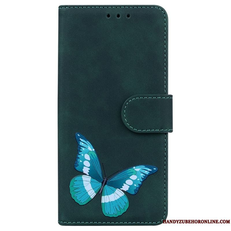 Læder Cover Xiaomi Redmi Note 10 Pro Skin-touch Butterfly