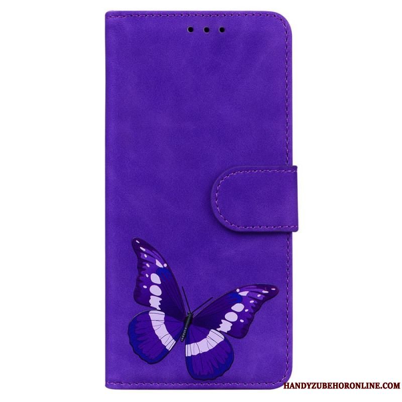 Læder Cover Xiaomi Redmi Note 10 Pro Skin-touch Butterfly