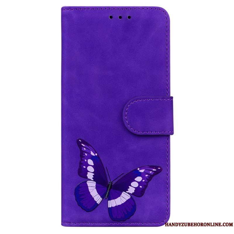 Læder Cover Xiaomi Redmi Note 10 Pro Skin-touch Butterfly