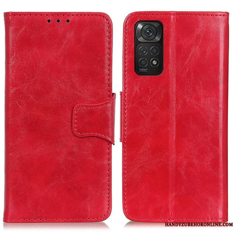 Læder Cover Xiaomi Redmi Note 11 / 11S Flip Cover Tekstur Magnetisk Flap