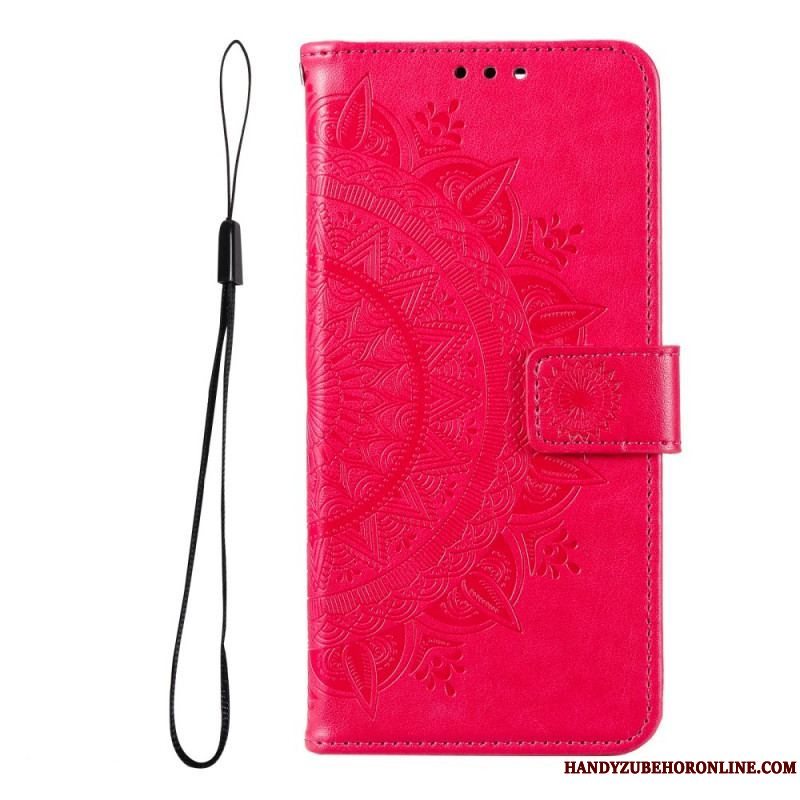 Læder Cover Xiaomi Redmi Note 11 Pro Plus 5G Sol Mandala