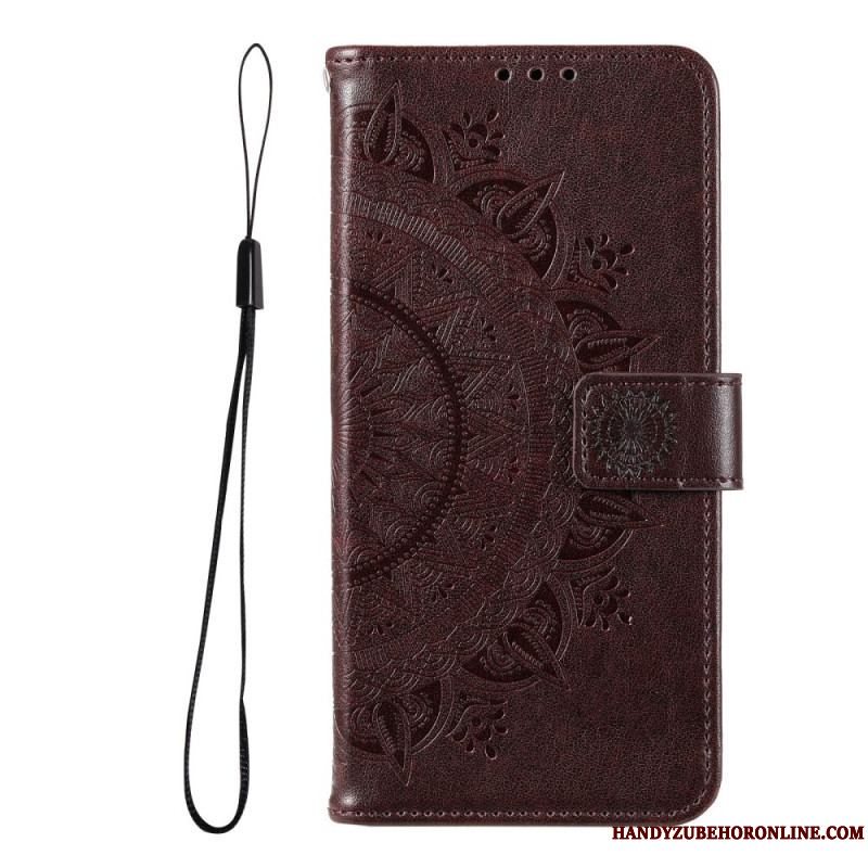 Læder Cover Xiaomi Redmi Note 11 Pro Plus 5G Sol Mandala