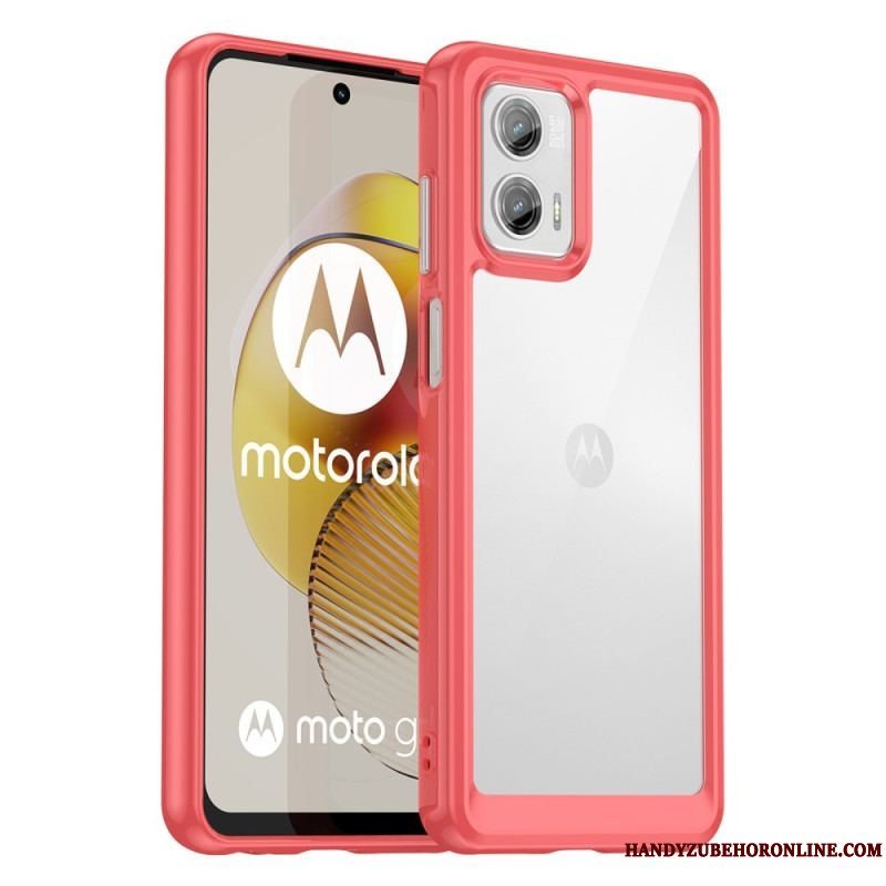 Mobilcover Moto G73 5G Gennemsigtig Hybrid