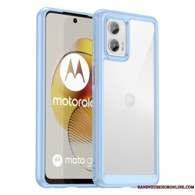 Mobilcover Moto G73 5G Gennemsigtig Hybrid