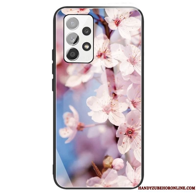 Mobilcover Samsung Galaxy A13 Hærdet Glas Blomster