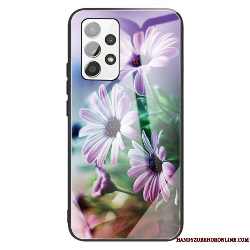 Mobilcover Samsung Galaxy A13 Hærdet Glas Blomster