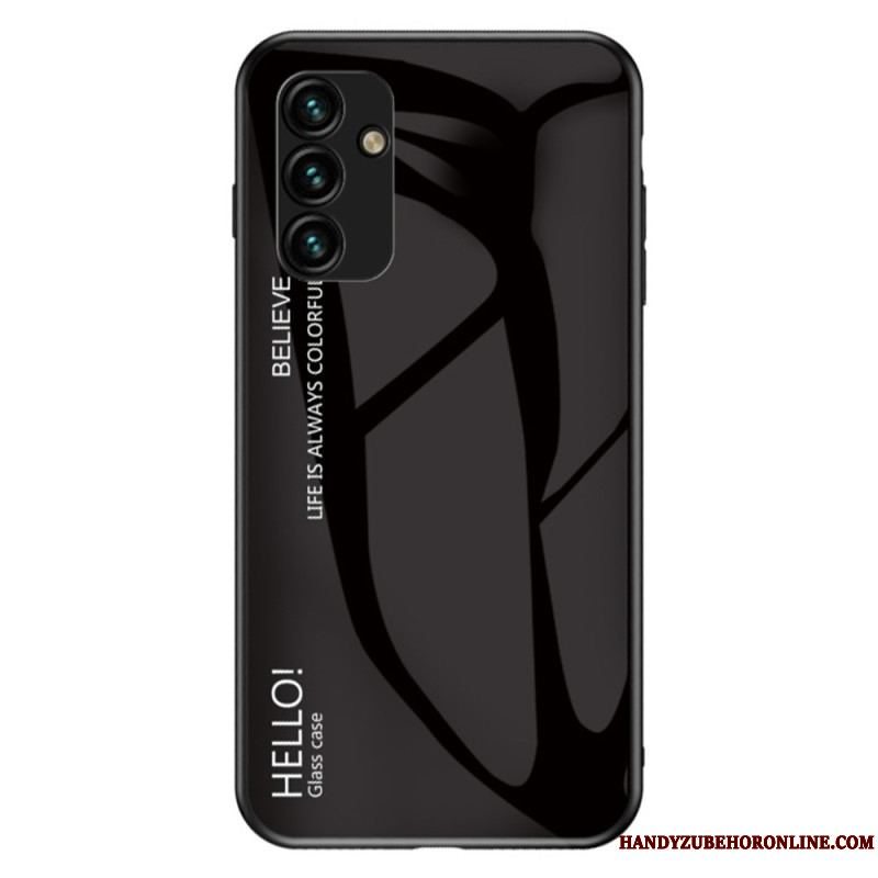 Mobilcover Samsung Galaxy A14 / A14 5G Hærdet Glas Hej