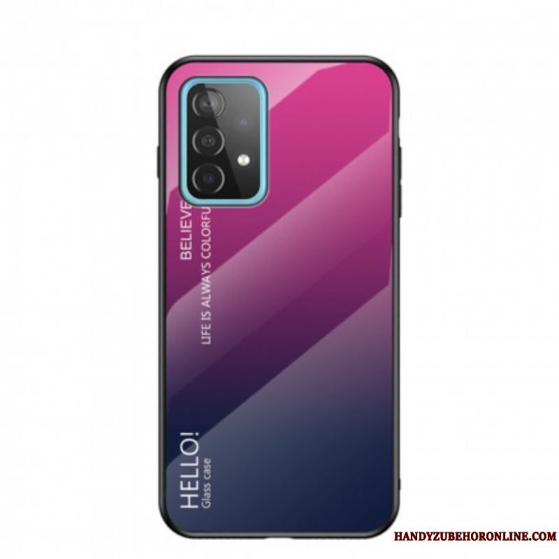 Mobilcover Samsung Galaxy A52 4G / A52 5G / A52s 5G Hærdet Glas Hej