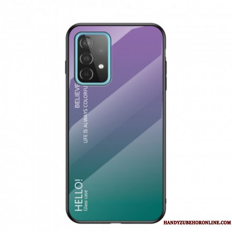 Mobilcover Samsung Galaxy A52 4G / A52 5G / A52s 5G Hærdet Glas Hej