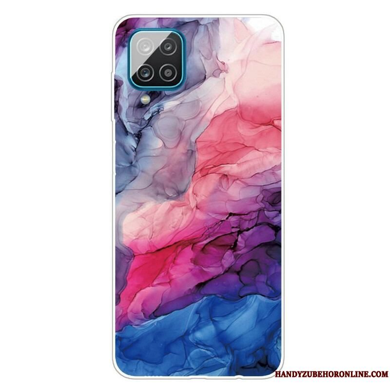 Mobilcover Samsung Galaxy M12 / A12 Farvet Marmor