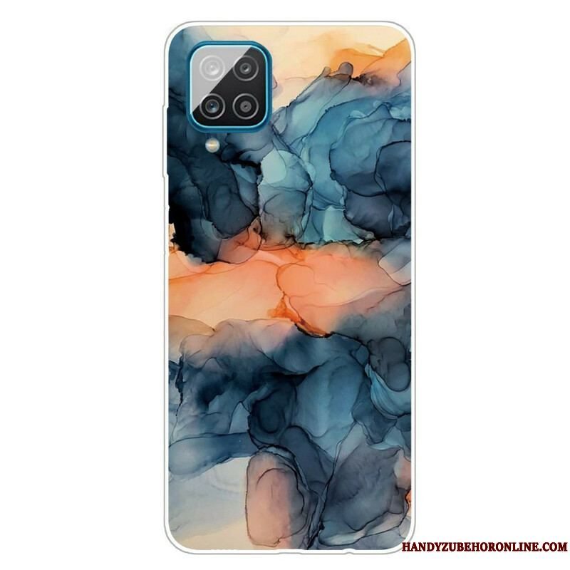 Mobilcover Samsung Galaxy M12 / A12 Farvet Marmor