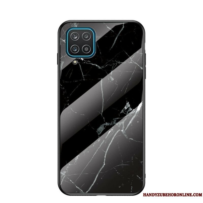 Mobilcover Samsung Galaxy M12 / A12 Premium Farve Hærdet Glas