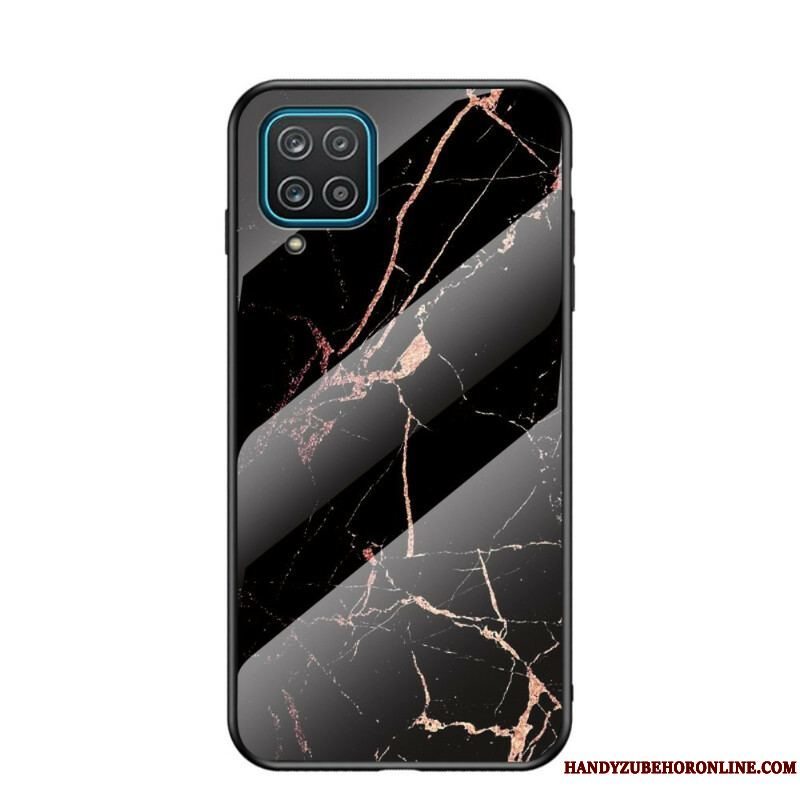 Mobilcover Samsung Galaxy M12 / A12 Premium Farve Hærdet Glas