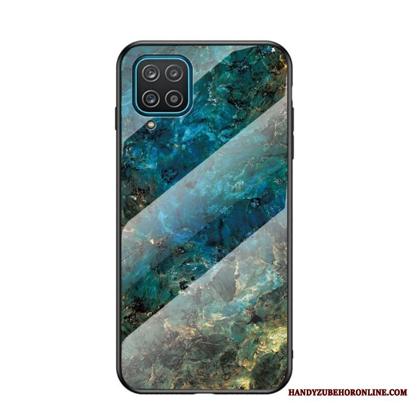 Mobilcover Samsung Galaxy M12 / A12 Premium Farve Hærdet Glas
