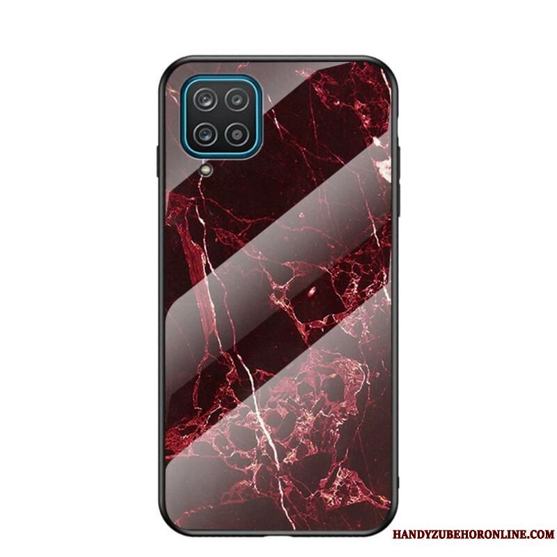 Mobilcover Samsung Galaxy M12 / A12 Premium Farve Hærdet Glas