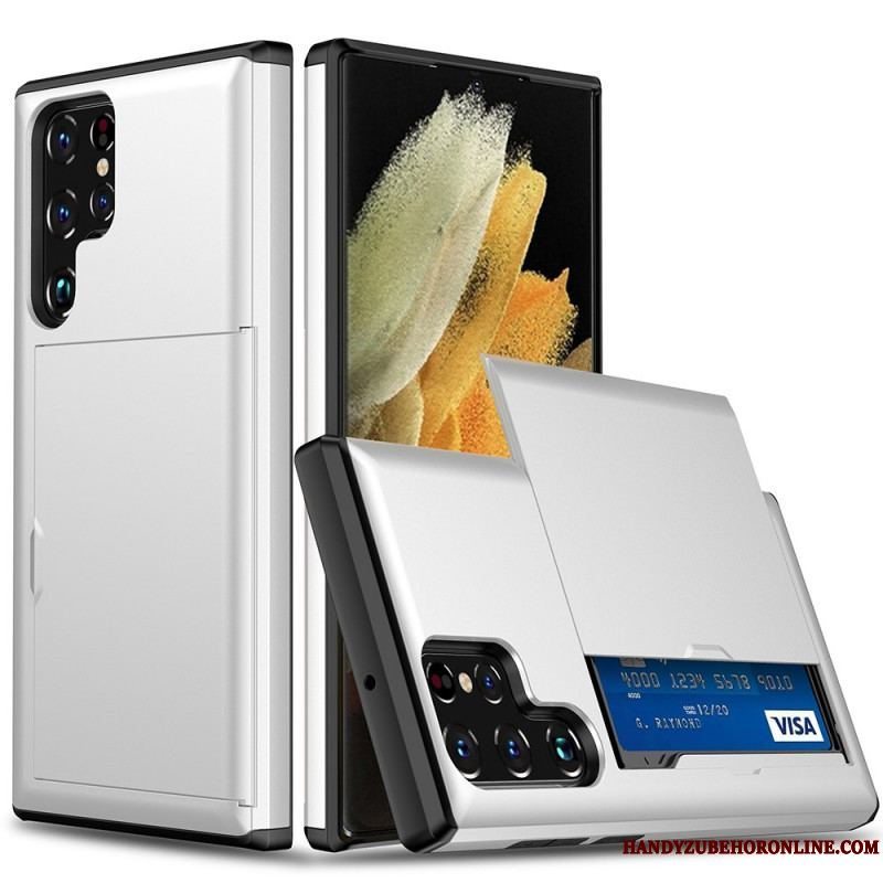 Mobilcover Samsung Galaxy S22 Ultra 5G Lynlås Kortholder