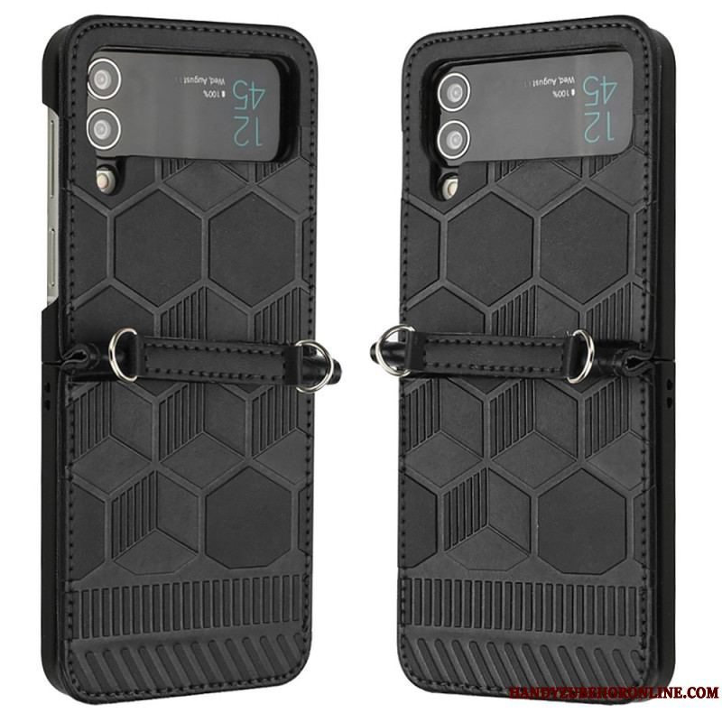 Mobilcover Samsung Galaxy Z Flip 4 Flip Cover Fodbold Design