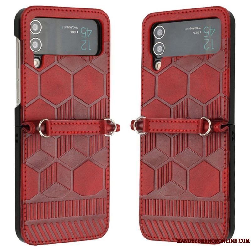 Mobilcover Samsung Galaxy Z Flip 4 Flip Cover Fodbold Design