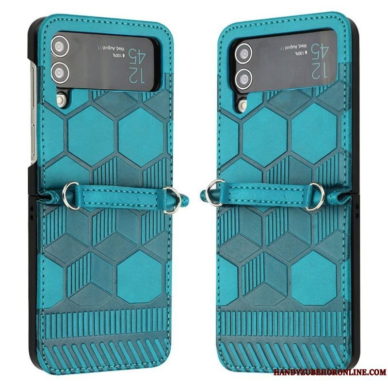 Mobilcover Samsung Galaxy Z Flip 4 Flip Cover Fodbold Design