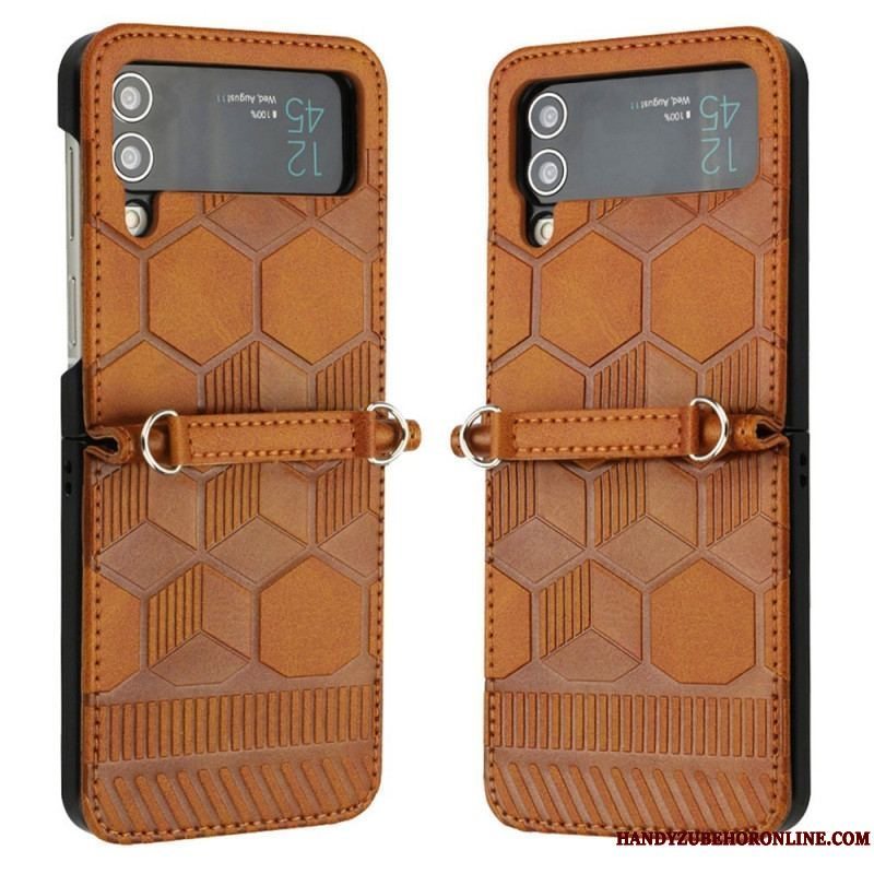 Mobilcover Samsung Galaxy Z Flip 4 Flip Cover Fodbold Design