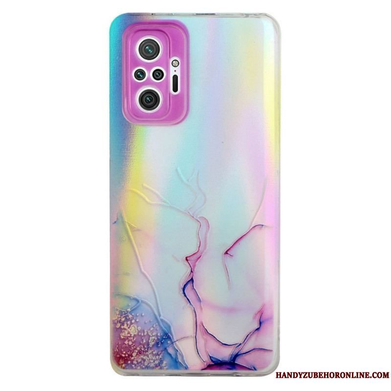 Mobilcover Xiaomi Redmi Note 10 Pro Laser Effekt Marmor