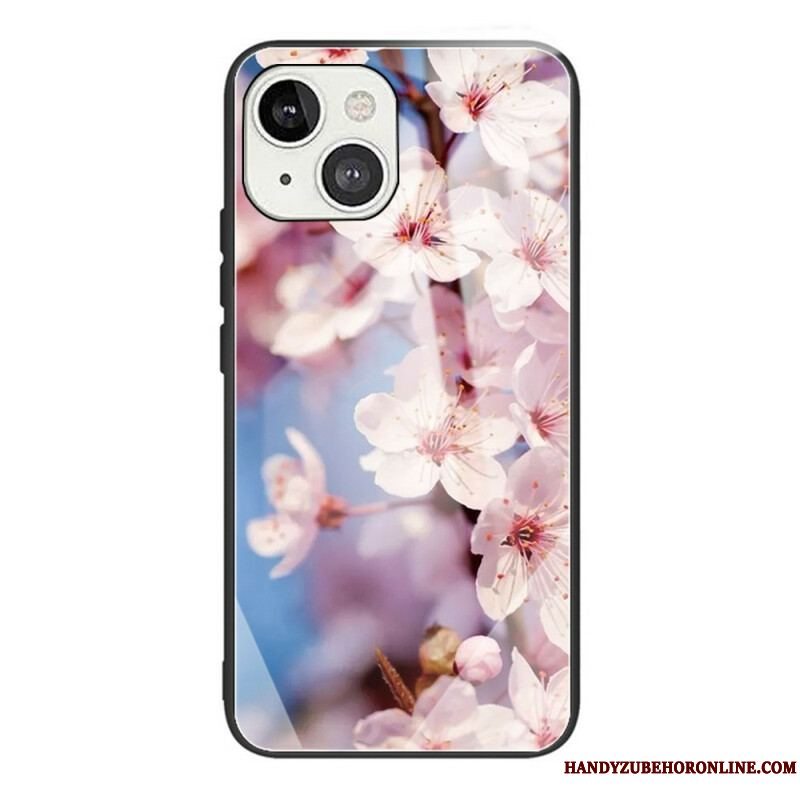 Mobilcover iPhone 13 Mini Realistiske Hærdet Glas Blomster