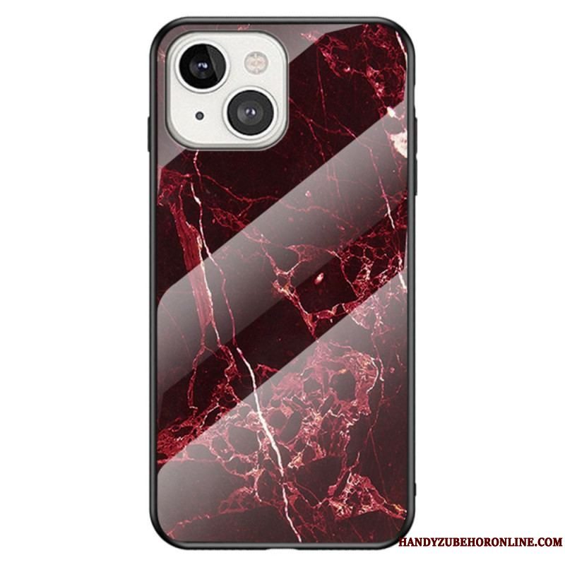 Mobilcover iPhone 14 Marmor Hærdet Glas