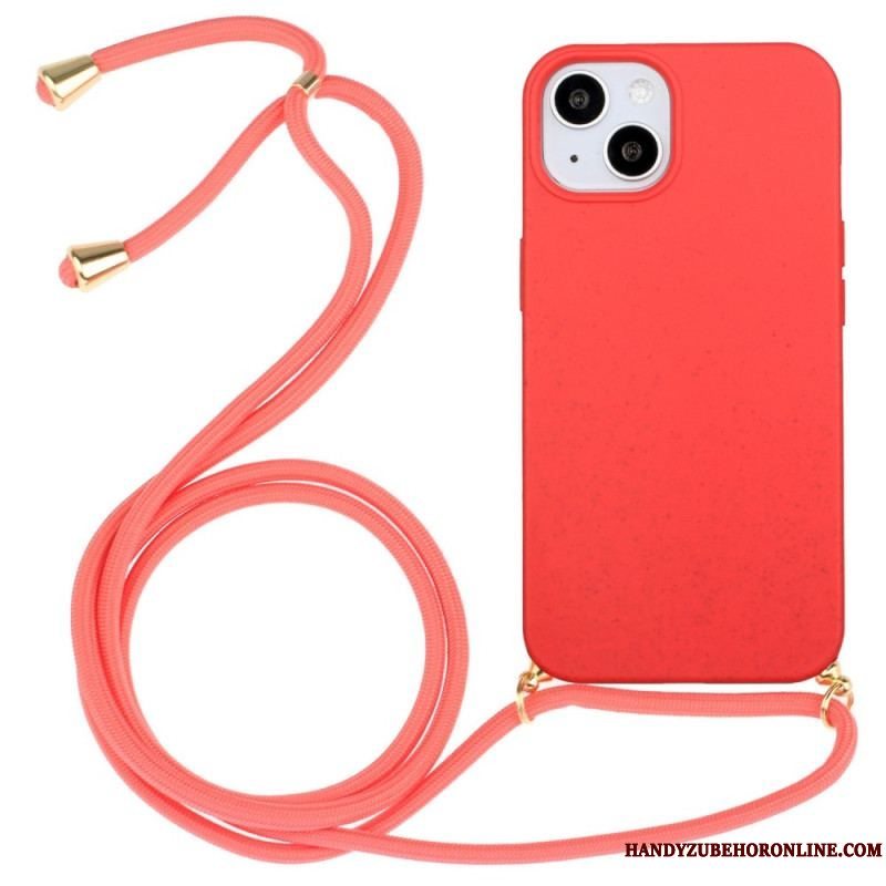 Mobilcover iPhone 14 Plus Silikone Med Farvet Ledning