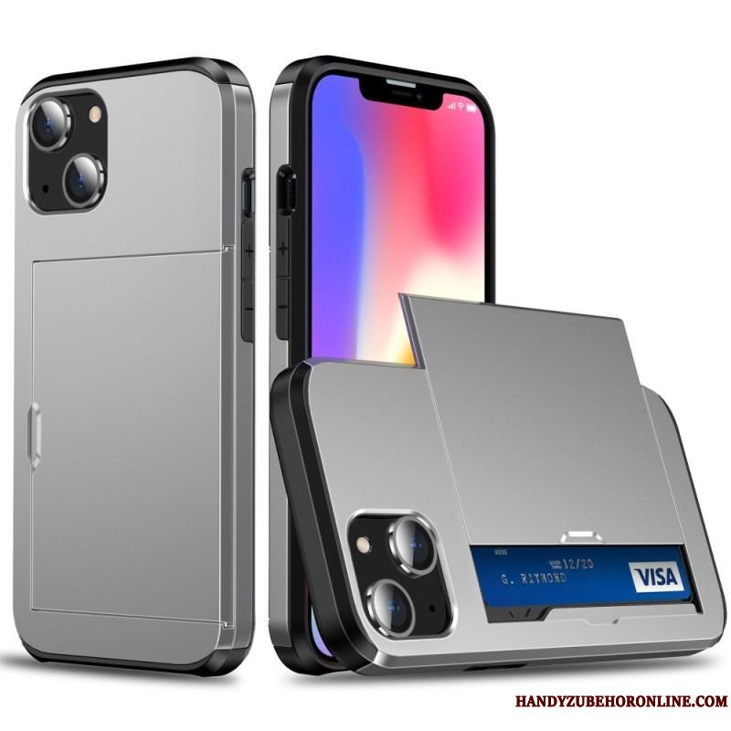 Mobilcover iPhone 15 Plus Integreret Metaleffekt Kortholder