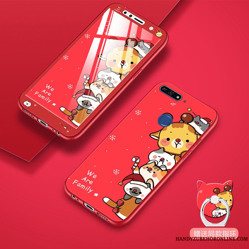 Etui Huawei Y7 2018 Blød Hærdning Skærmbeskyttelse, Cover Huawei Y7 2018 Farve Sort Telefon
