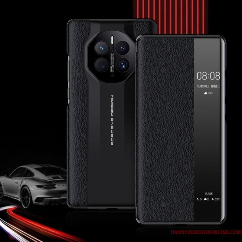 Cover Huawei Mate 50 Pro Litchi Imiteret Læder