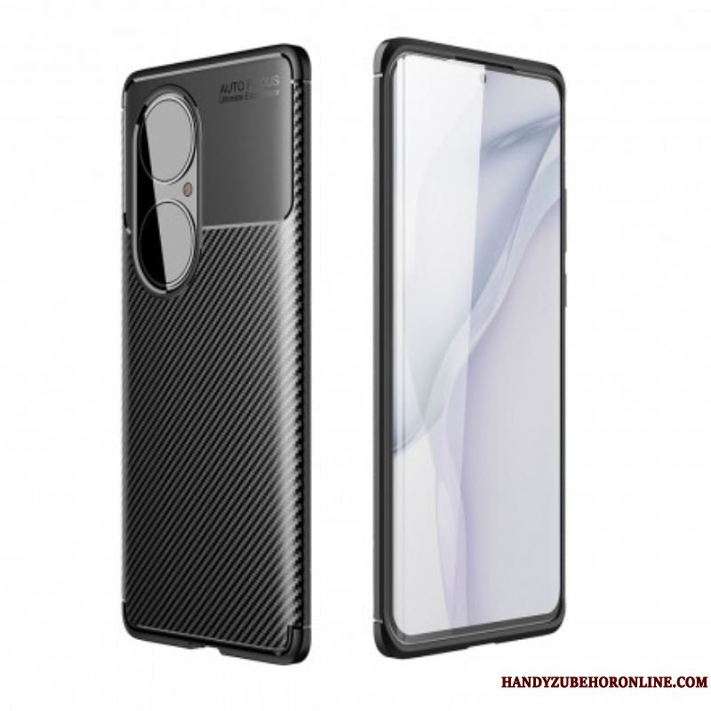 Cover Huawei P50 Fleksibel Kulfibertekstur