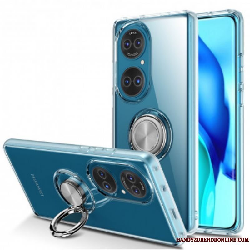 Cover Huawei P50 Gennemsigtig Enkel Metalring