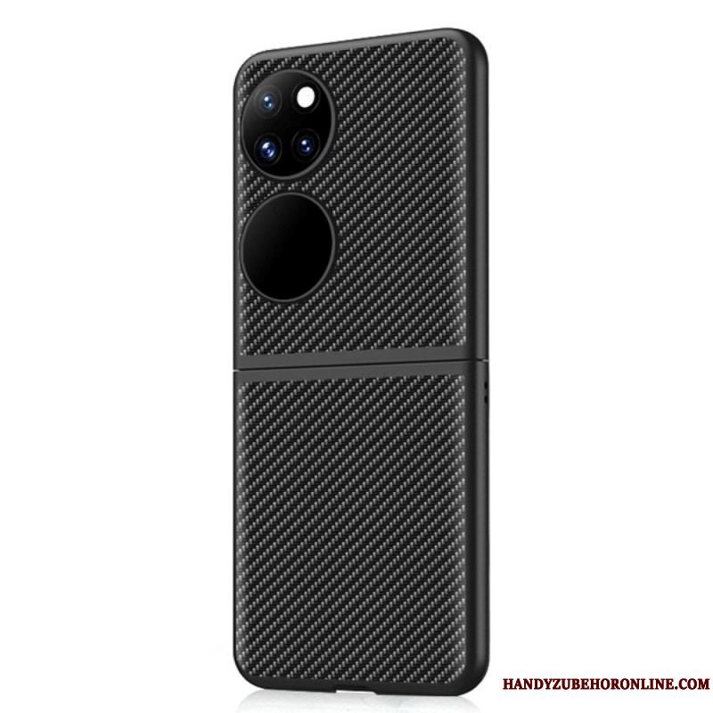 Cover Huawei P50 Pocket Ægte Læder Og Kulfiber