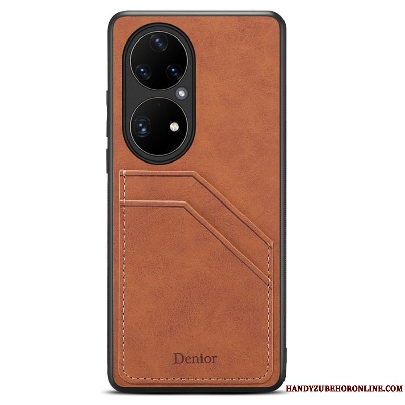Cover Huawei P50 Pro Denior Double Slot Card Holder