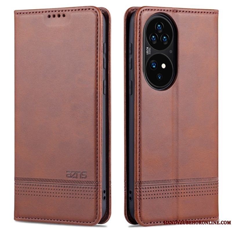 Cover Huawei P50 Pro Flip Cover Azns Læderstyling
