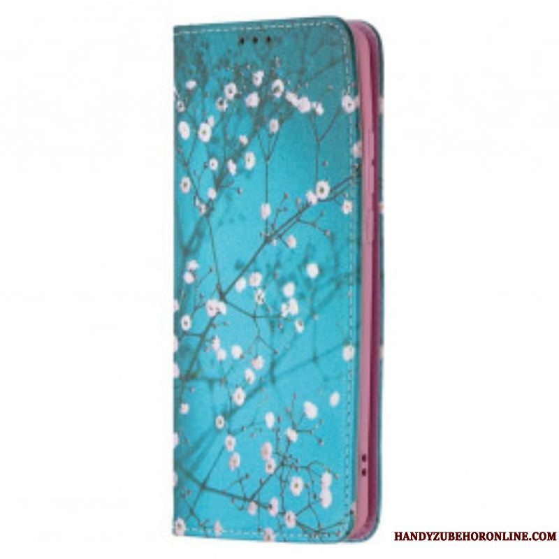 Cover Huawei P50 Pro Flip Cover Blomstrende Grene