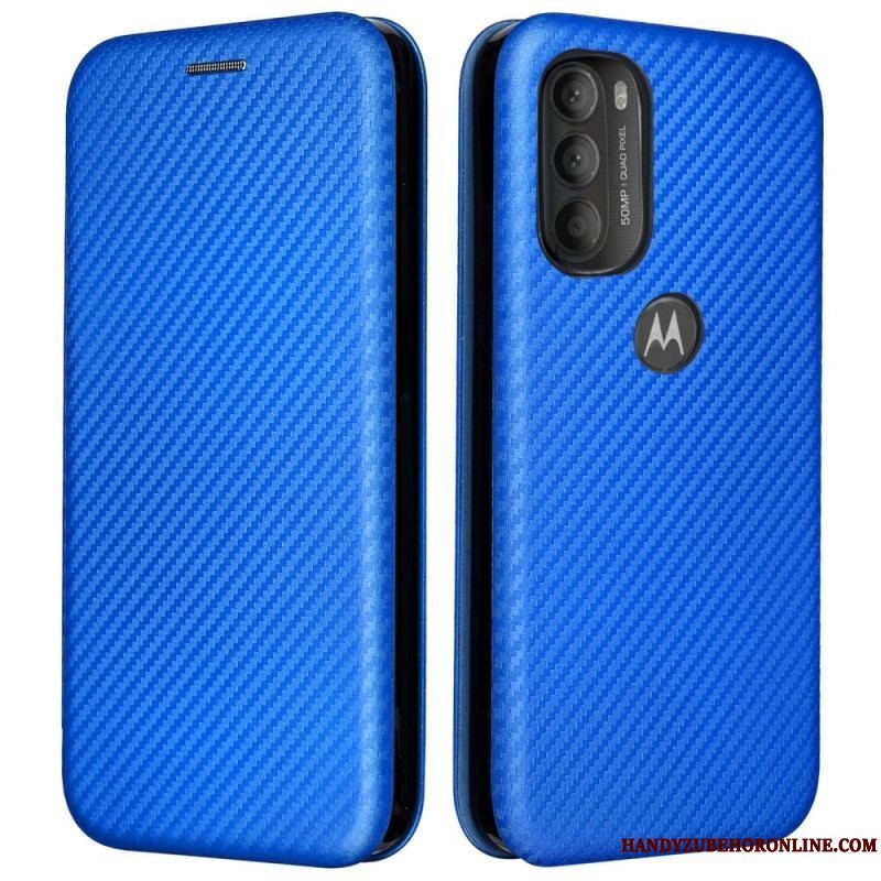 Cover Moto G71 5G Flip Cover Farvet Carbon Silikone