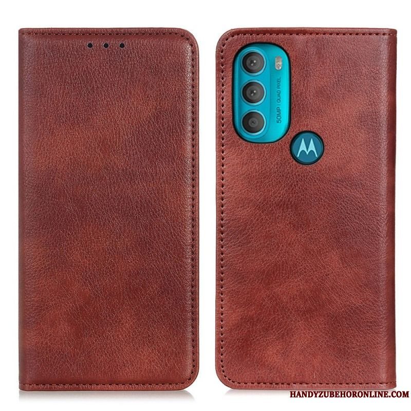 Cover Moto G71 5G Flip Cover Tekstureret Splitlæder