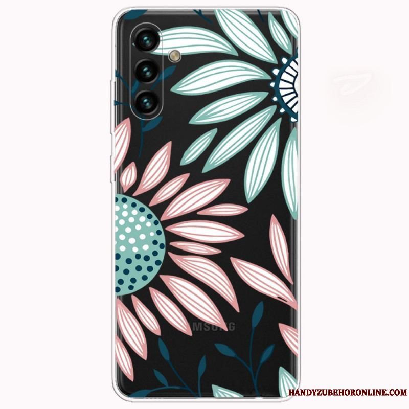 Cover Samsung Galaxy A13 5G / A04s Gennemsigtig En Blomst