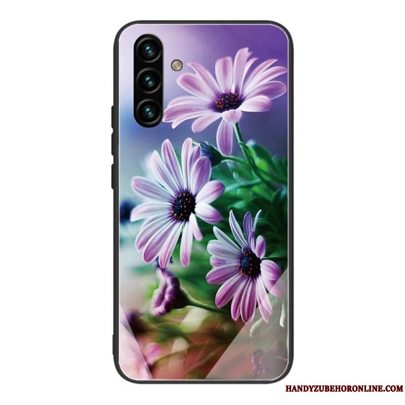 Cover Samsung Galaxy A13 5G / A04s Hærdet Glas Blomster