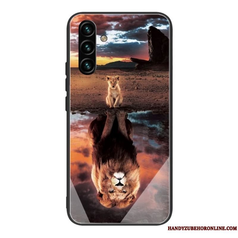 Cover Samsung Galaxy A13 5G / A04s Lion Cub's Dream Hærdet Glas