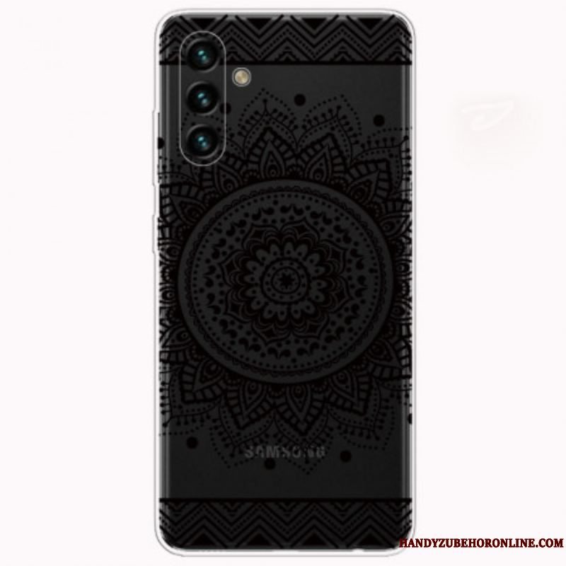 Cover Samsung Galaxy A13 5G / A04s Mandala Med Enkelt Blomst