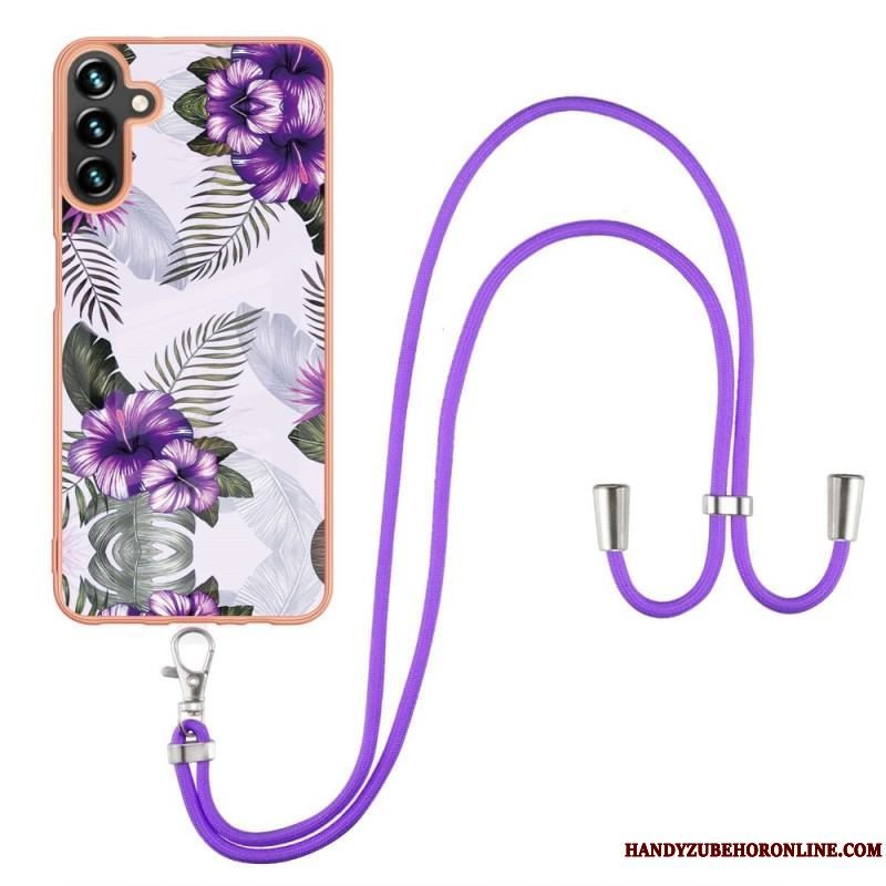 Cover Samsung Galaxy A13 5G / A04s Med Snor Med Blomstersnor