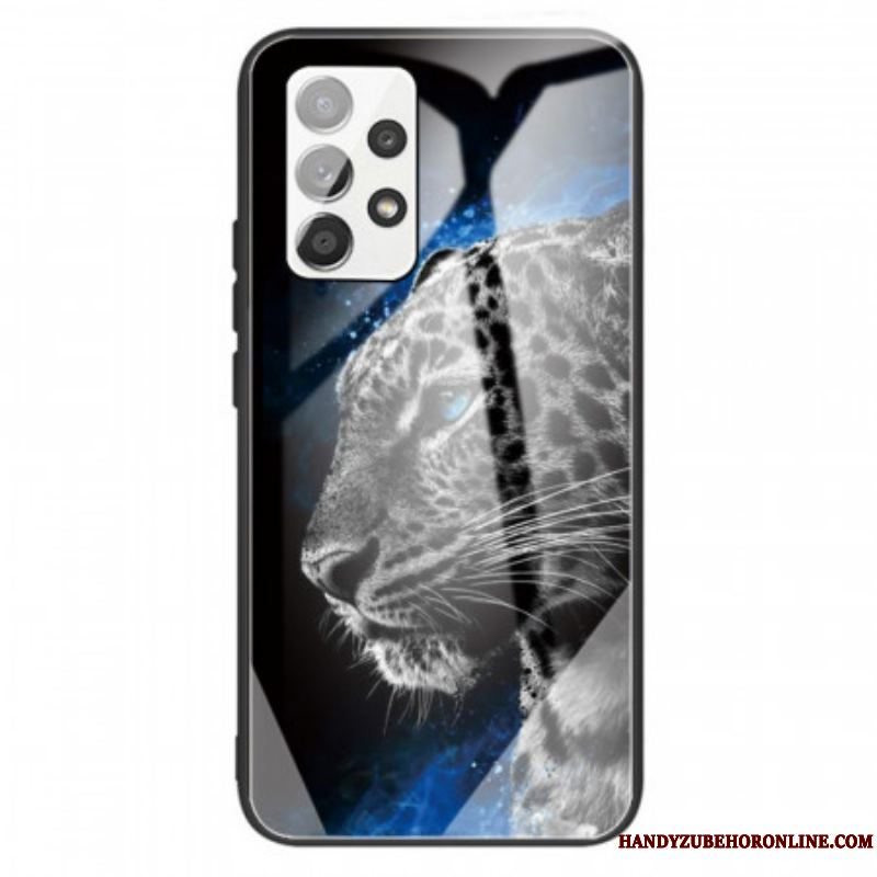 Cover Samsung Galaxy A13 Feline Face Hærdet Glas