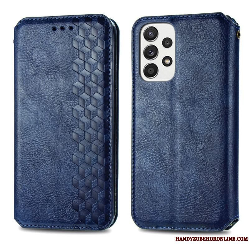 Cover Samsung Galaxy A13 Flip Cover Lædereffekt 3d-mønster