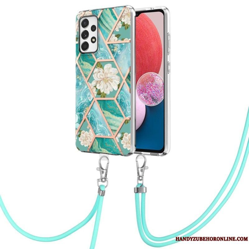 Cover Samsung Galaxy A13 Med Snor Med Blomstersnor